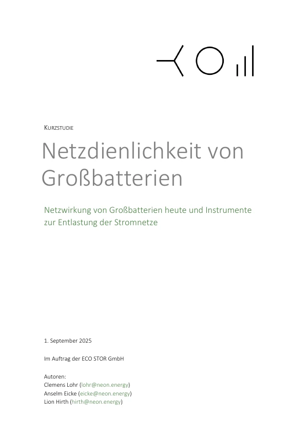 Netzentgelte für BESS